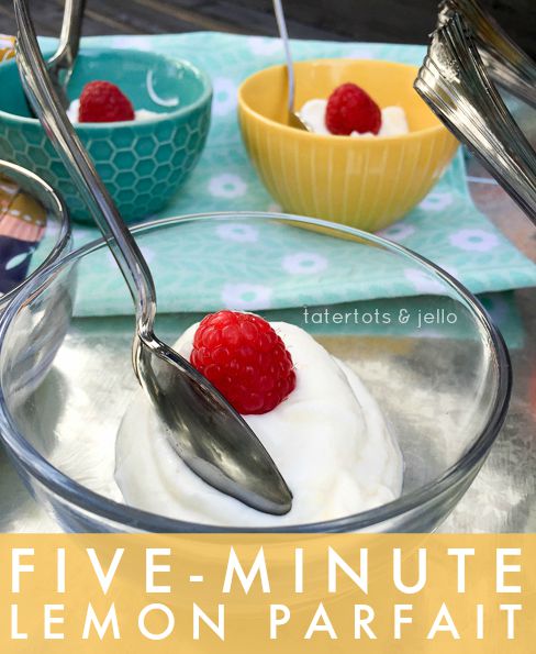 5-minute lemon parfaits. So easy and light - perfect dessert for a new year.