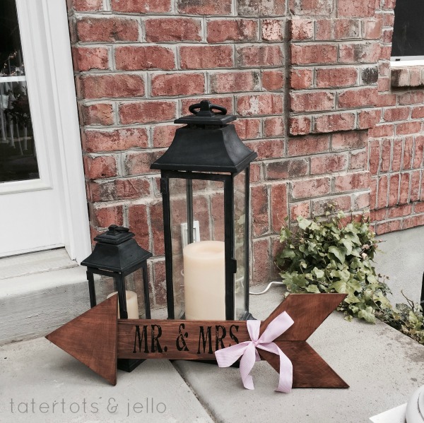 DIY Mr. and Mr/s Arrow Gift or Wedding Decor 