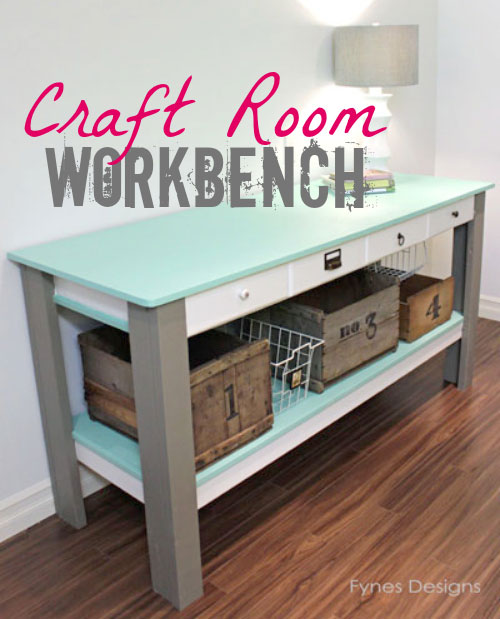 DIY Craft Table with Storage - Lemon Thistle