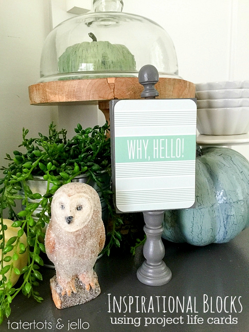 Make Wood Block Decor using Project Life Cards!