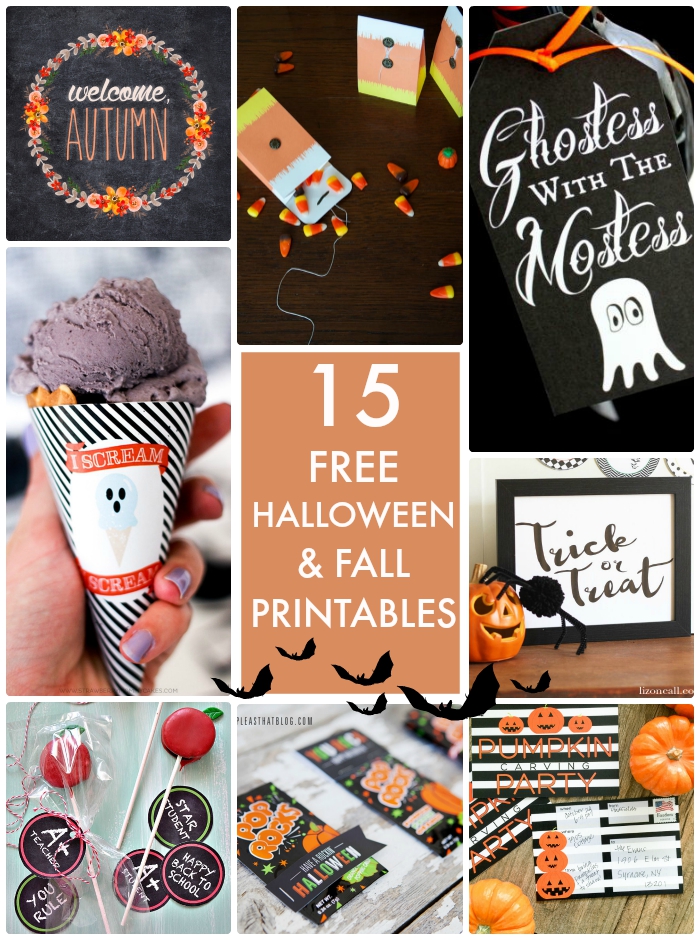 Great Ideas -- 15 Free Halloween and Fall Printables!