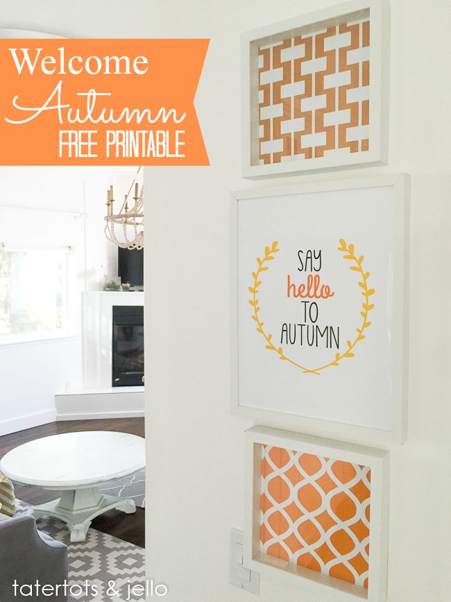 “Say Hello to Autumn” Free Printables!