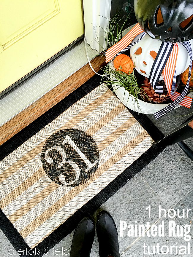 How to Paint a Rug in Less Than an Hour [and free template]!