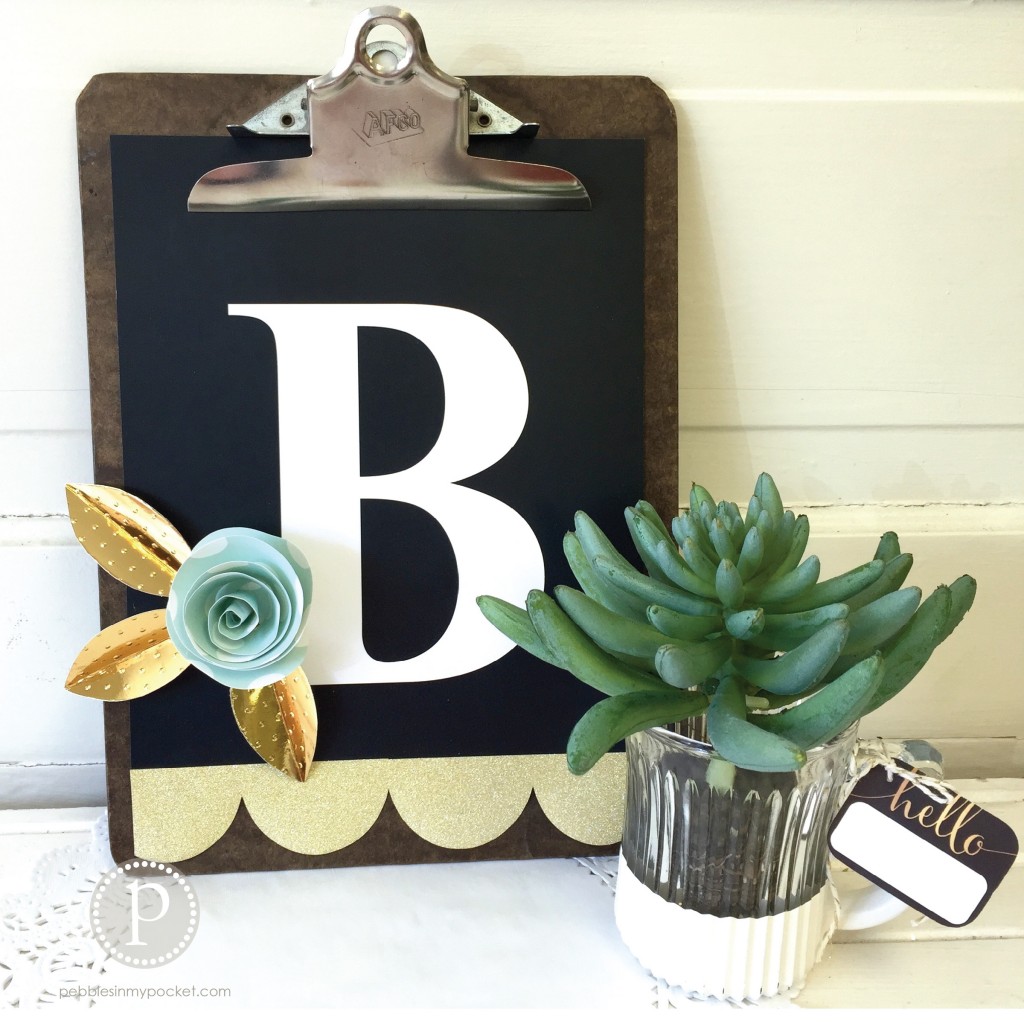 monogram clipboard DIY