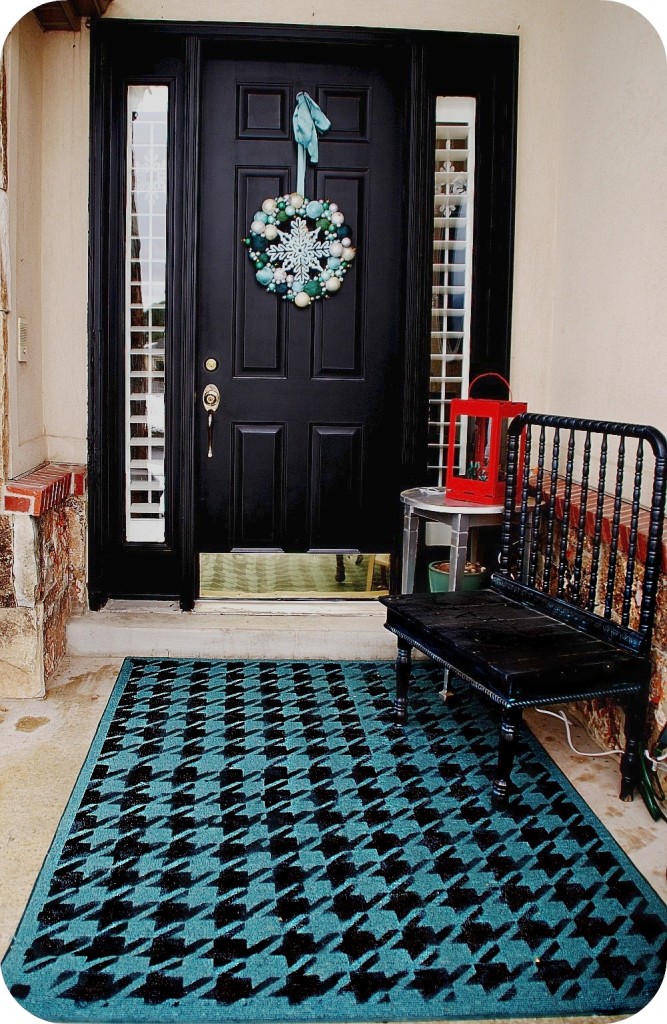 painted houndstooth rug