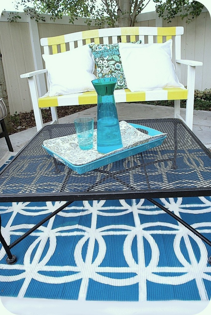 painted patio rug