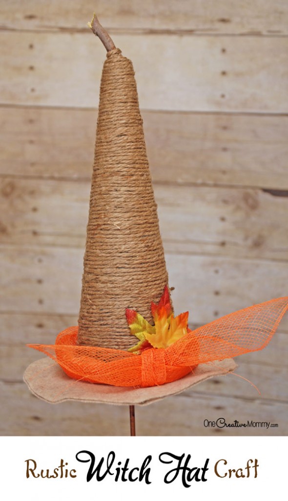 Rustic Witch Hat Craft #halloweencraft #witchcraft #rustichalloween 