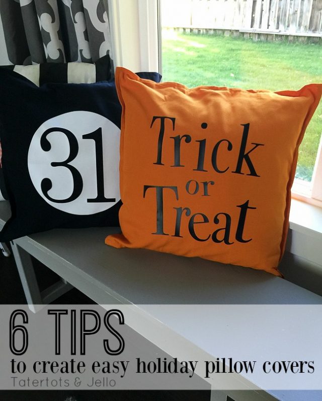 6 Tips to Make Easy Halloween Pillow Covers [And three Free Designs!] Tatertots and Jello