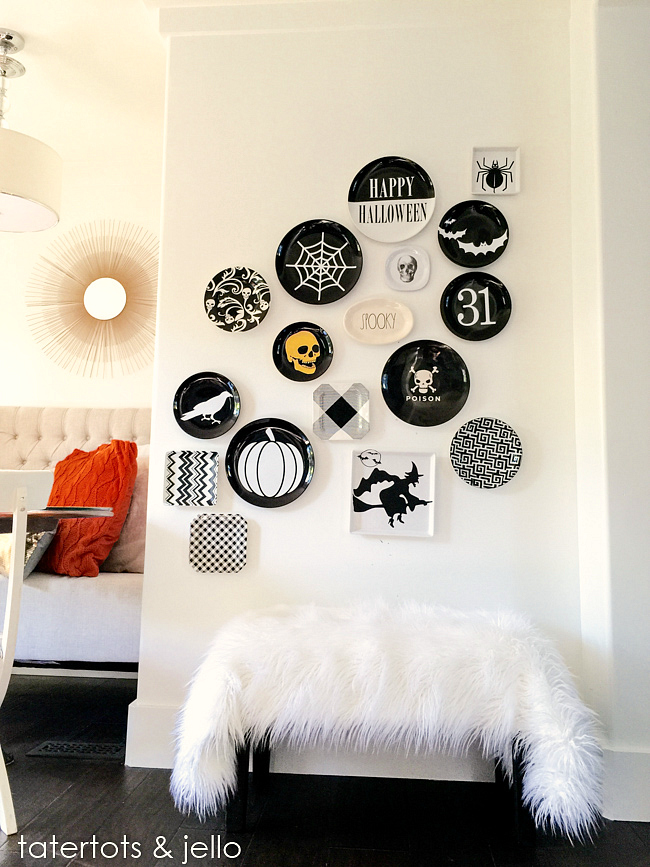 halloween plate wall after