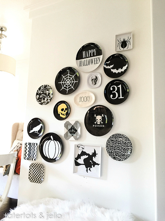 vinyl halloween plate wall 