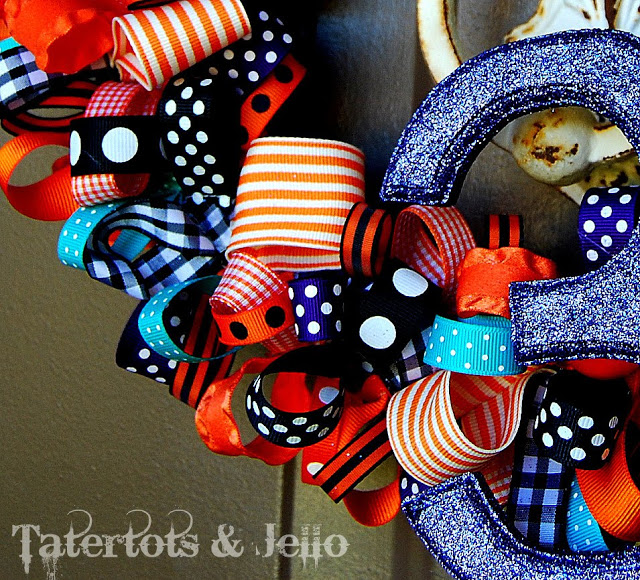 halloween ribbon wreath