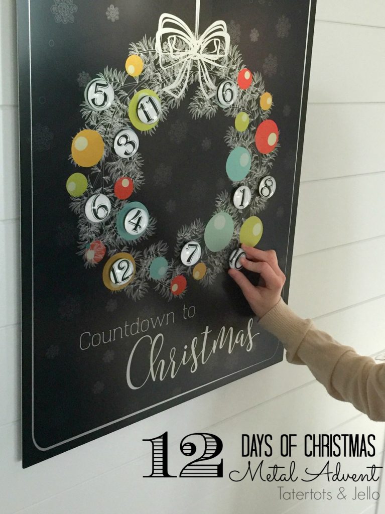 Metal Christmas Advent Countdown Calendar Free Printables