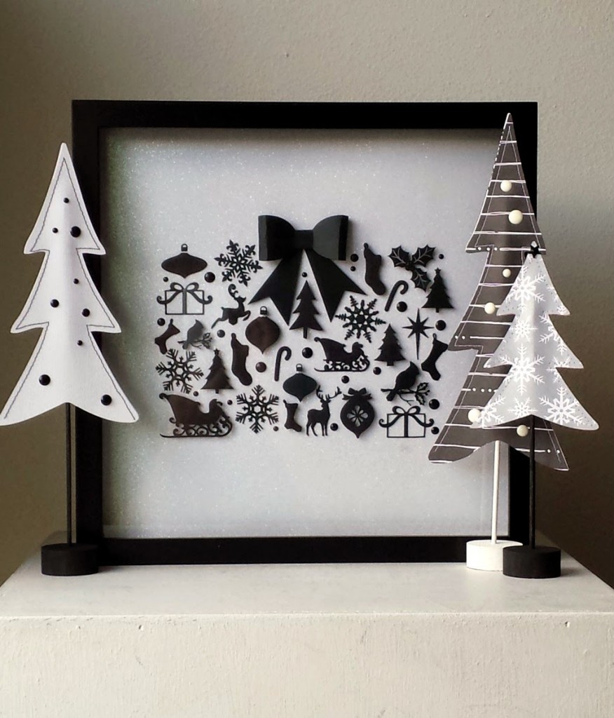 Christmas shadow box scene