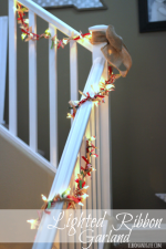 Happy Holidays: Easy Lighted Ribbon Garland