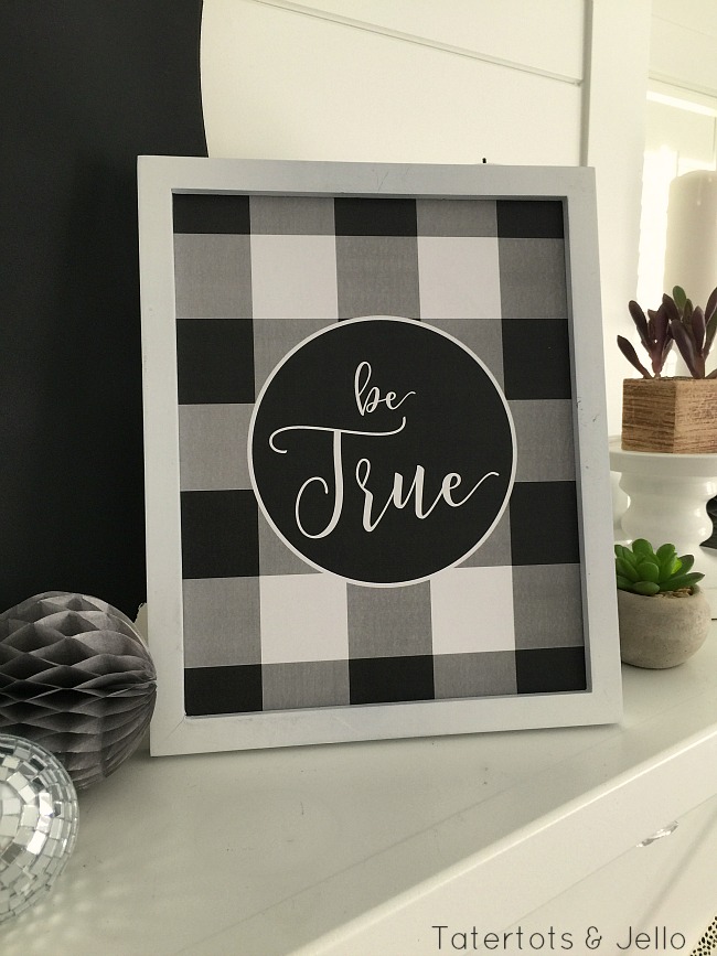 Be True Buffalo Plaid Printable 