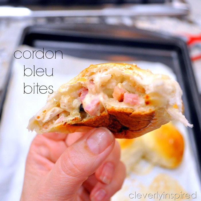 New Years Eve appetizer Chicken Cordon Bleu Bites 