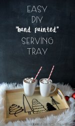 Happy Holidays: Easy DIY Hand Painted Serving Tray