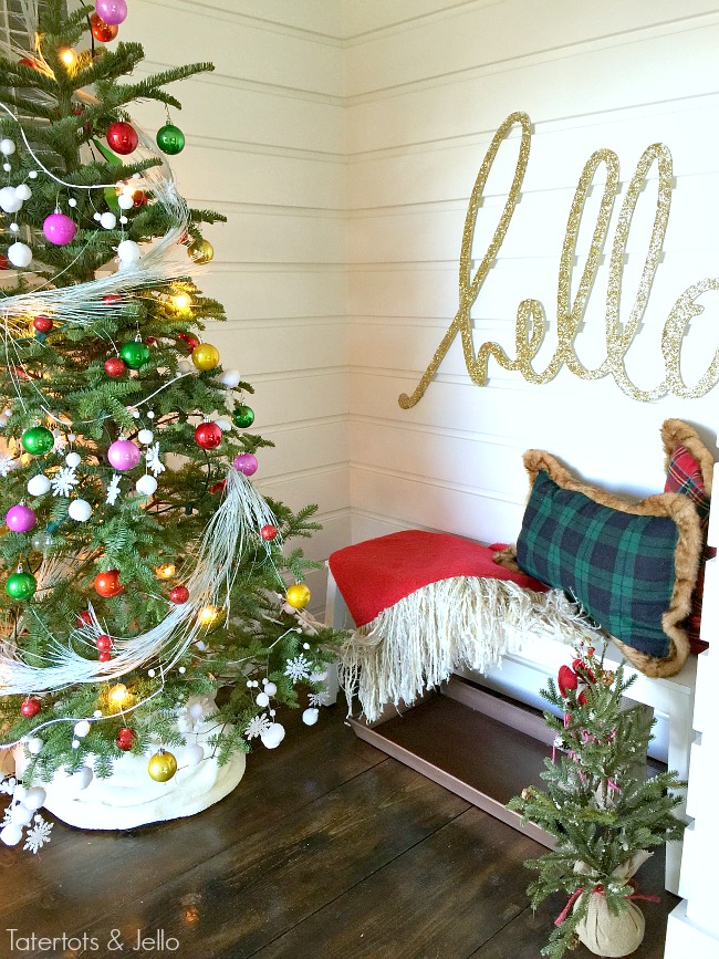 hello plaid holiday decorating 