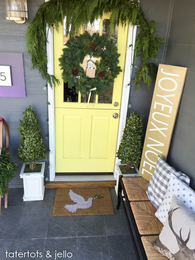 christmas porch and entryway