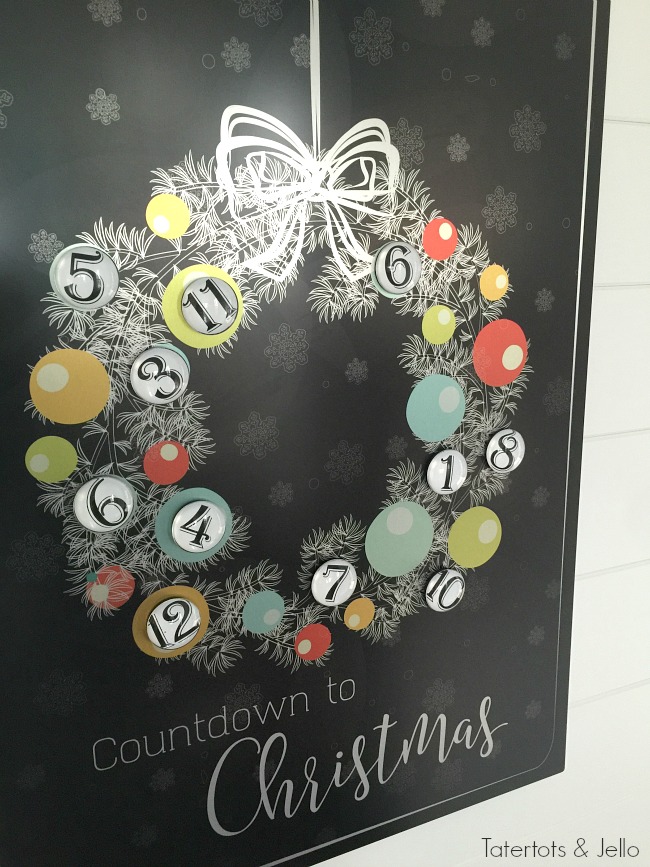 Christmas Advent Metal Countdown Calendar 