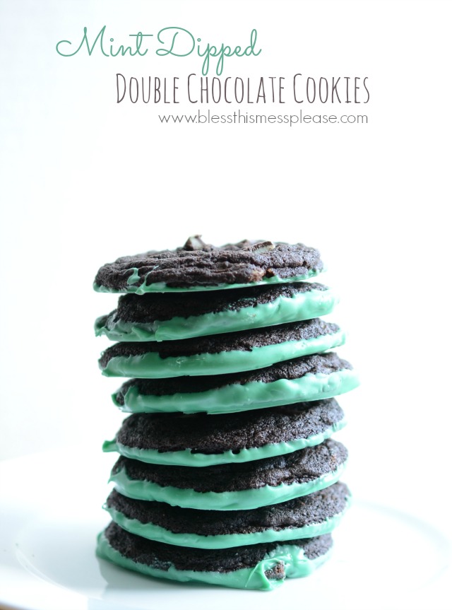 mint-dipped-double-chococlate-cookies