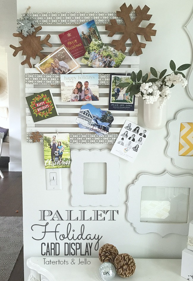 Pallet Holiday Card Display 