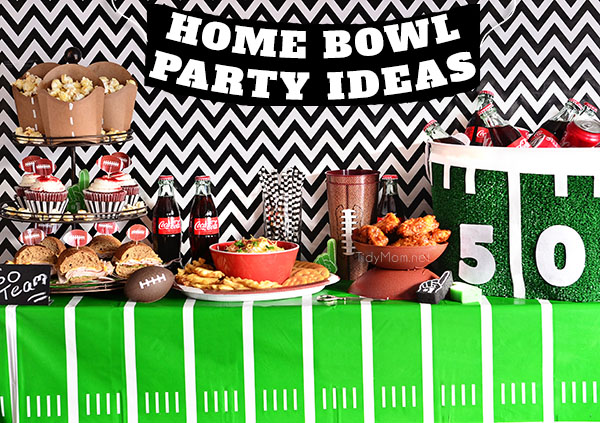Home Bowl Football Party Ideas, recipes, crafts and more!! details at TidyMom.net