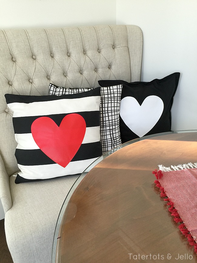 easy 10 minute heart pillow covers