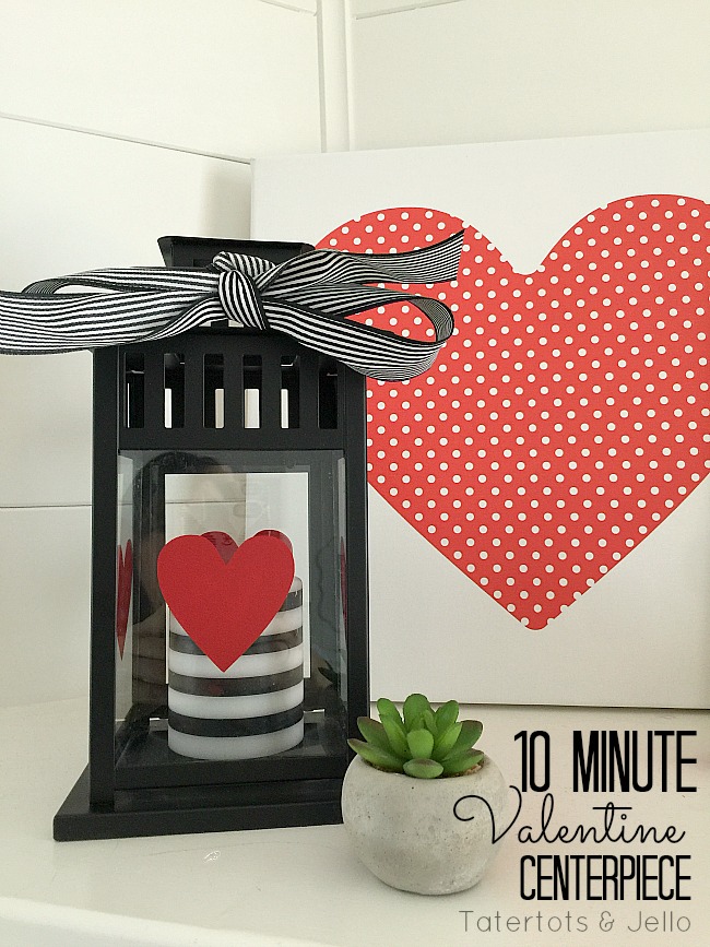 10 minute valentine centerpiece idea 