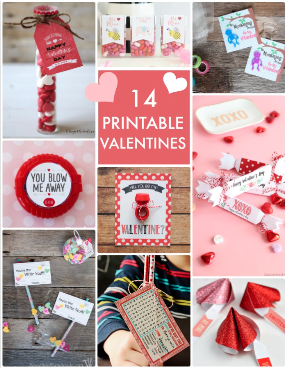 Great Ideas — 14 Printable Valentines!