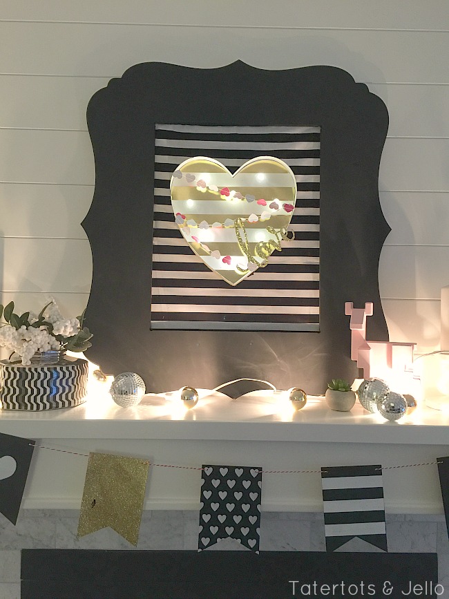 Black and White Valentine's Day Decor 