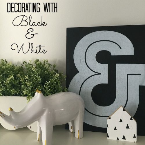 black and white decorating