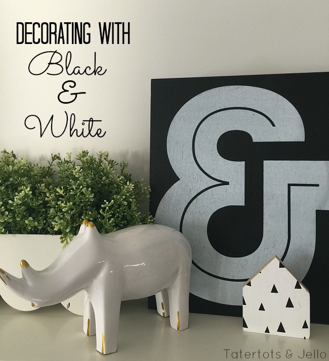 black and white decorating 