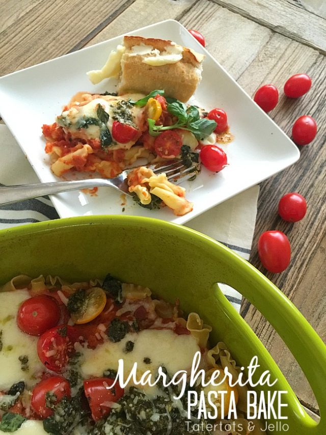 Margherita Pasta Bake Recipe! - Tatertots and Jello