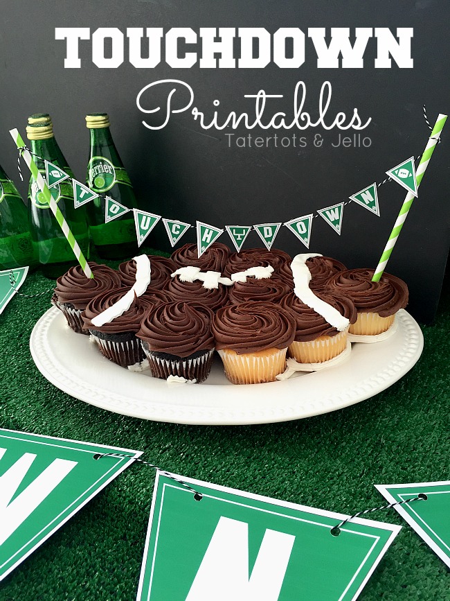 touchdown pennants & Toppers - free printables 