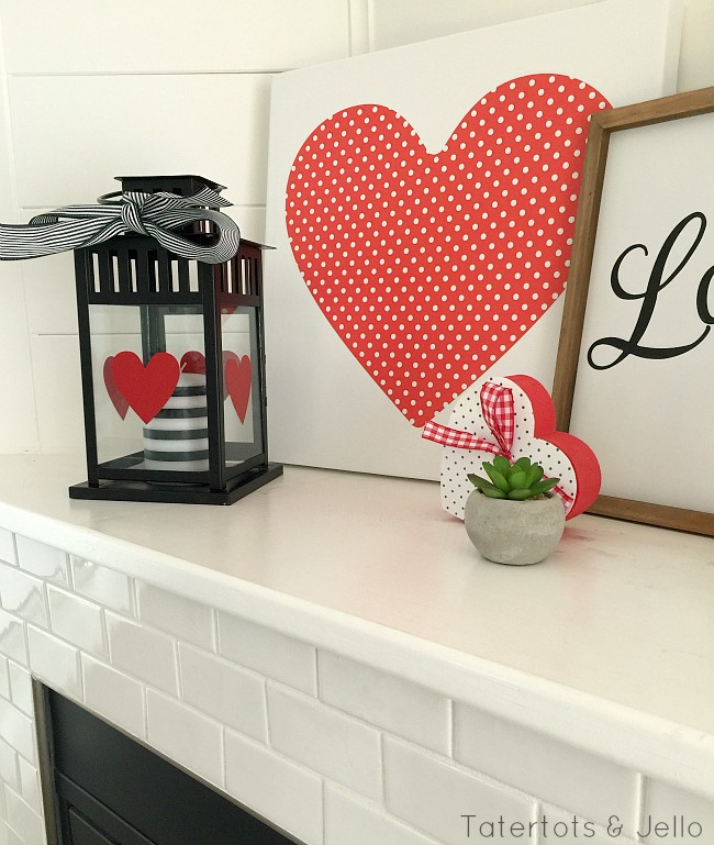 valentine mantel ideas 