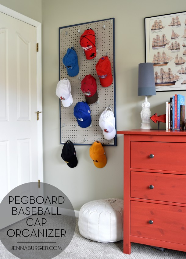 Pegboard Baseball Cap Organizer 