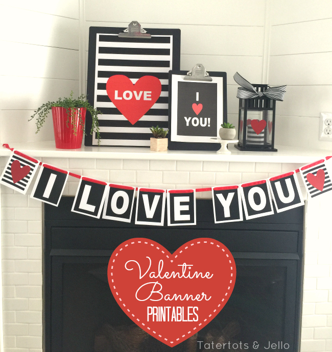 valentine printable banner