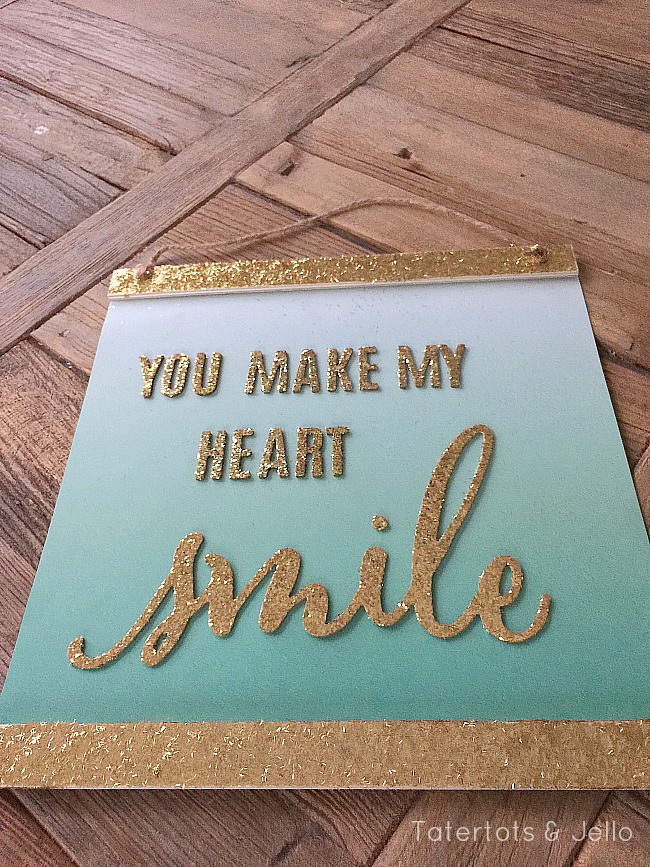 you make my heart smile wall hanging 