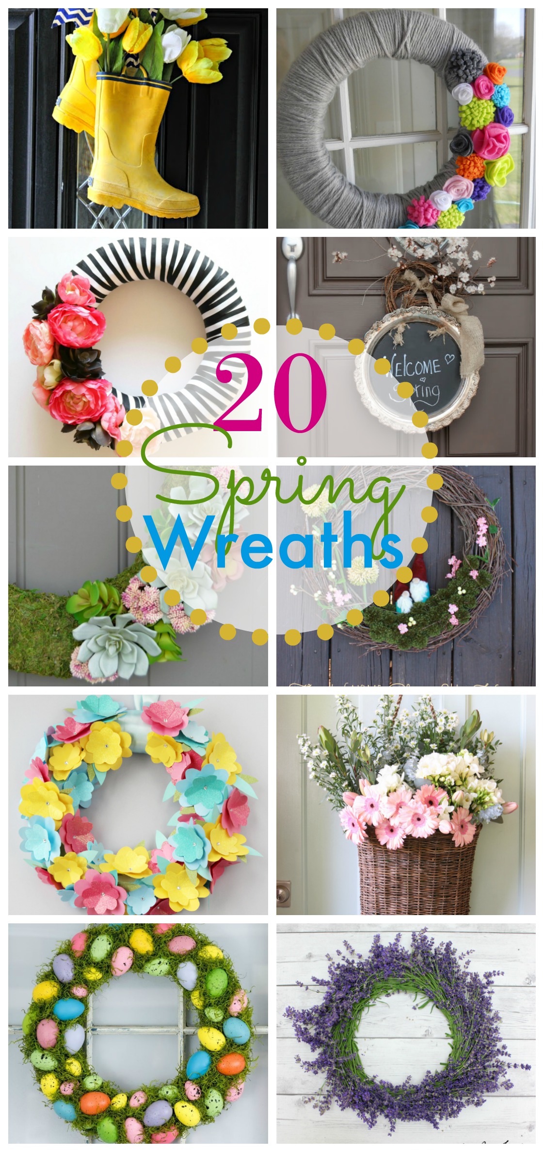 20 Spring Wreath Ideas