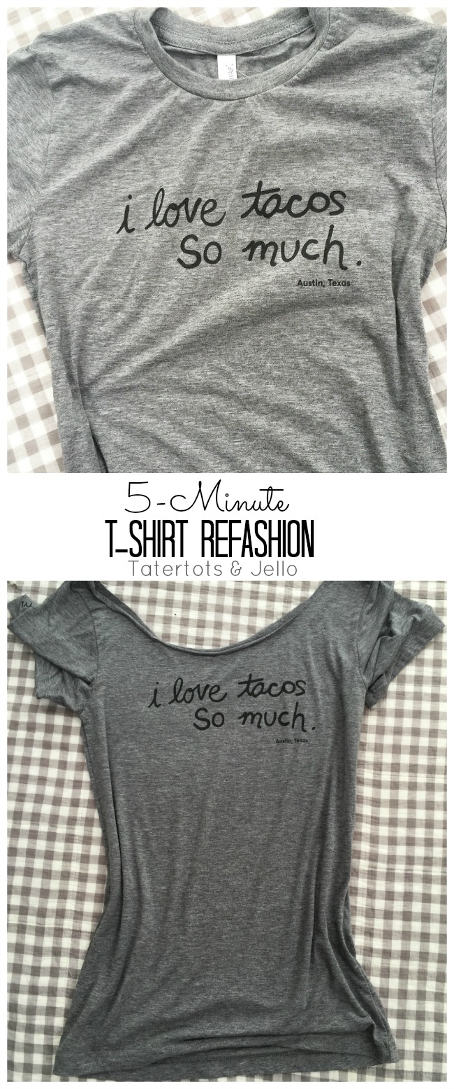 5 miute t-shirt collar refashion