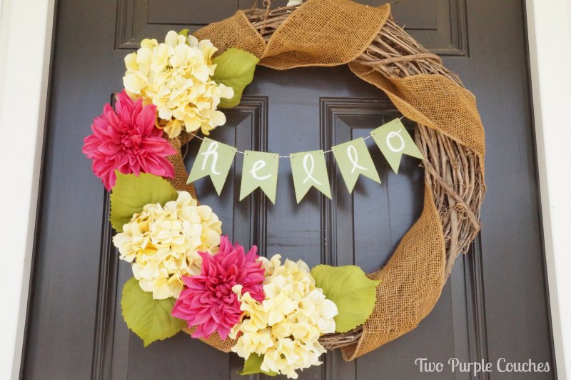 DIY-Banner-Spring-Wreath-Two-Purple-Couches