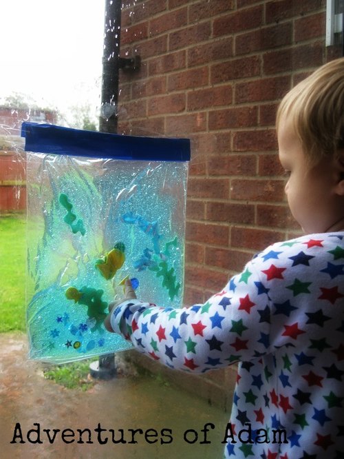 Fish Tank Sensory Bag Toddler Quiet Time Idea 