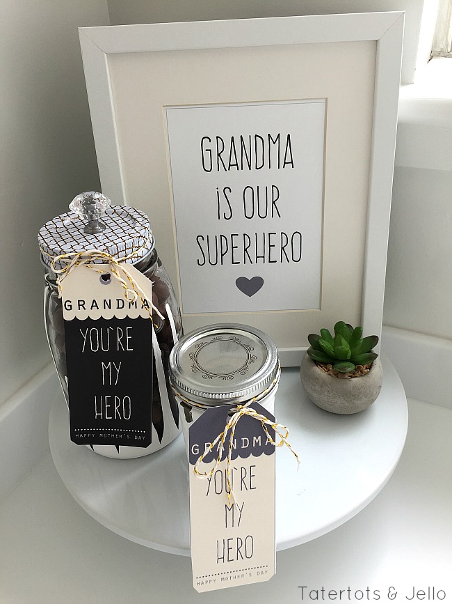 dipped jars and mothers day printables at tatertots and jello