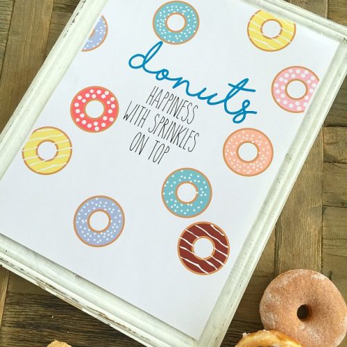 donuts happy with sprinkles free printables