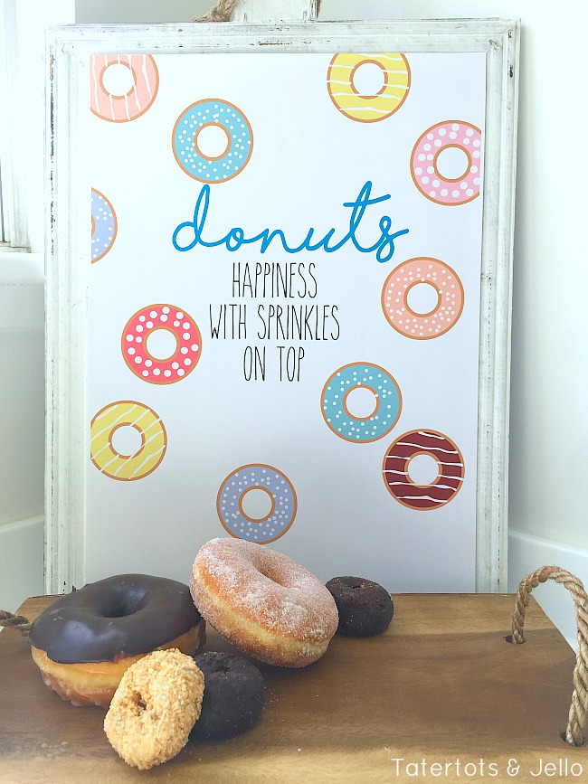 donuts sprinkles free printables 