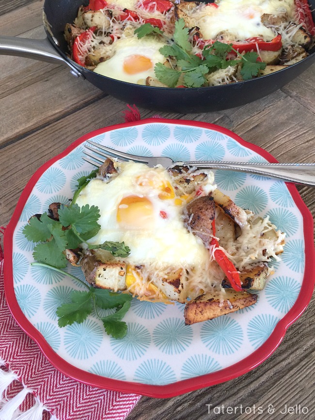 egg and potato skillet frittata breakfast recipe 