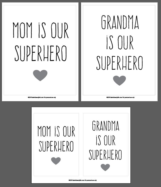 superhero printables