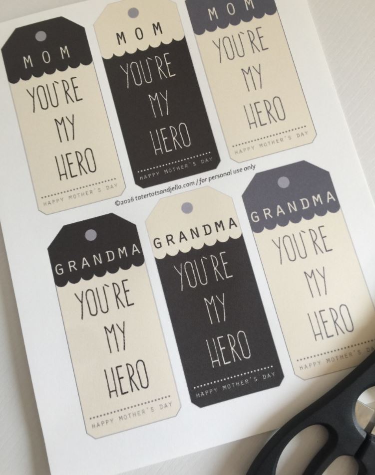 mother's day superhero printables 