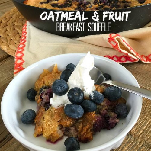 Oatmeal and fruit breakfast souffle